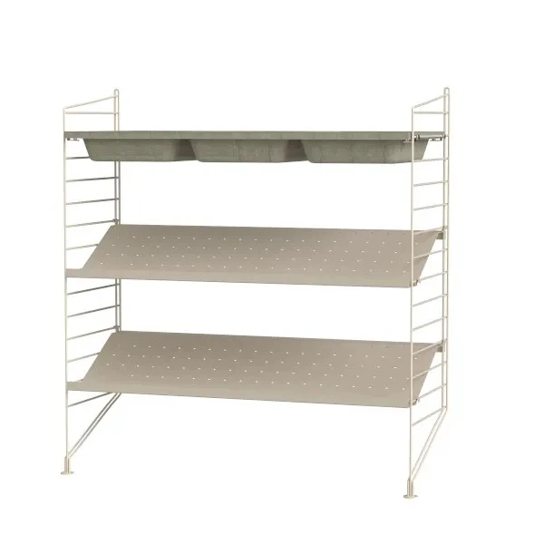 Steel Floating Shelves with String Shoe Rack Designs Top Display Stand Dustproof Shoe Cabinet Shoe Racks