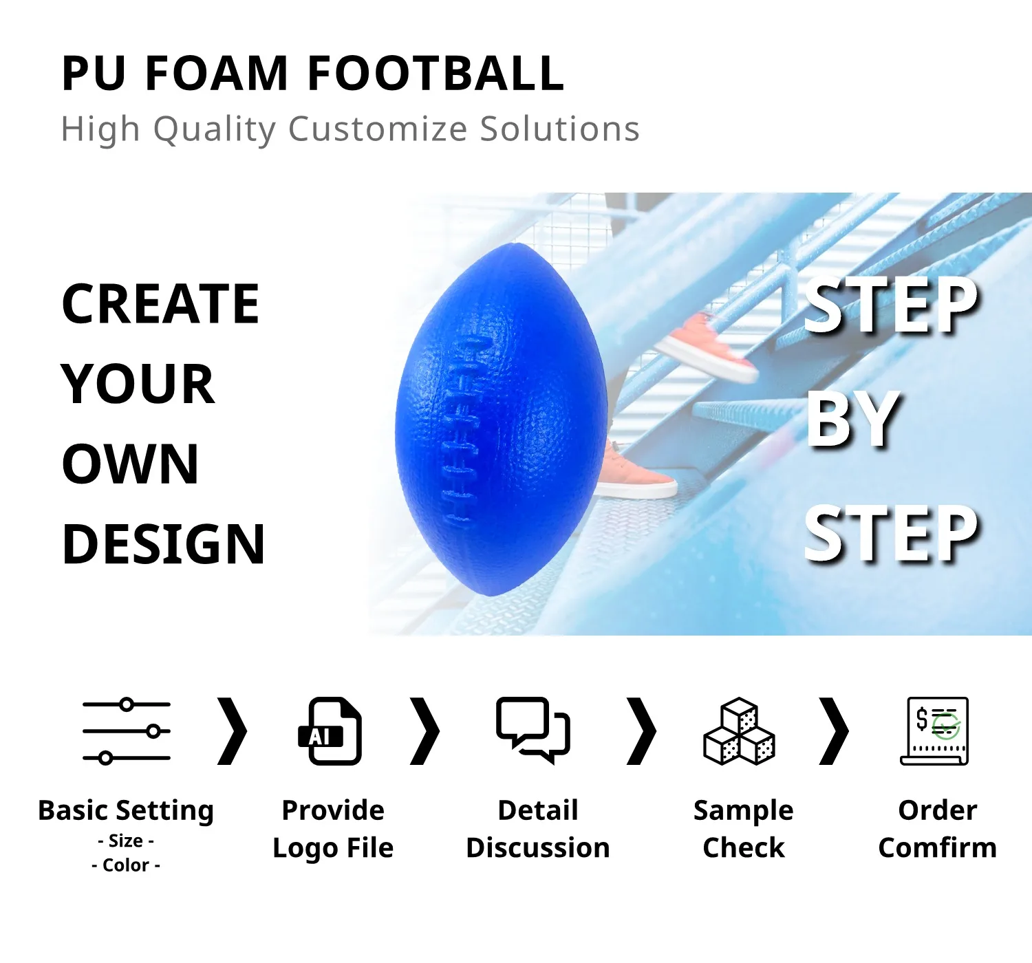 8.5" / 9.7" Soft PU Foam Football, View foam football, JoyLight Product