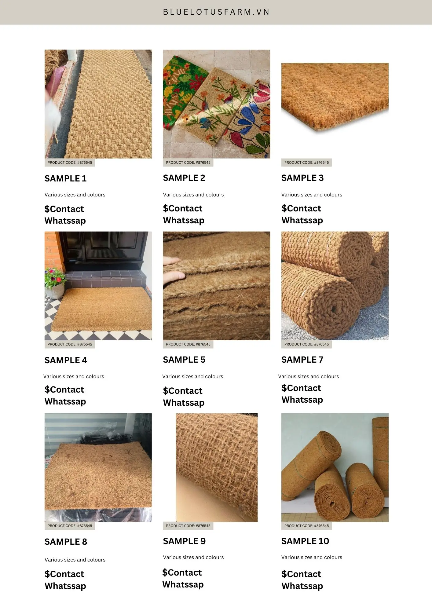 Coir Mat From Blue Lotus Farm 2023 Wholesale Coconut Mat Buy Coir Mat