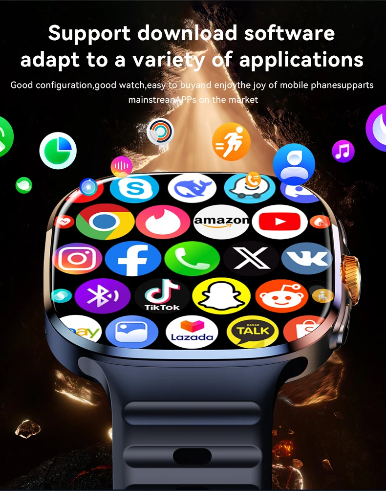 5G M99 Large Screen Smart Watch Play Games Support Phone Call BT Call Deepseek Youtube Tiktok 4G 5G SIM Card Watch