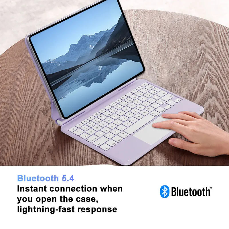 Funda con teclado mágico personalizable de Laudtec, fabricación bajo pedido (OEM/ODM) para iPad Pro de 12,9