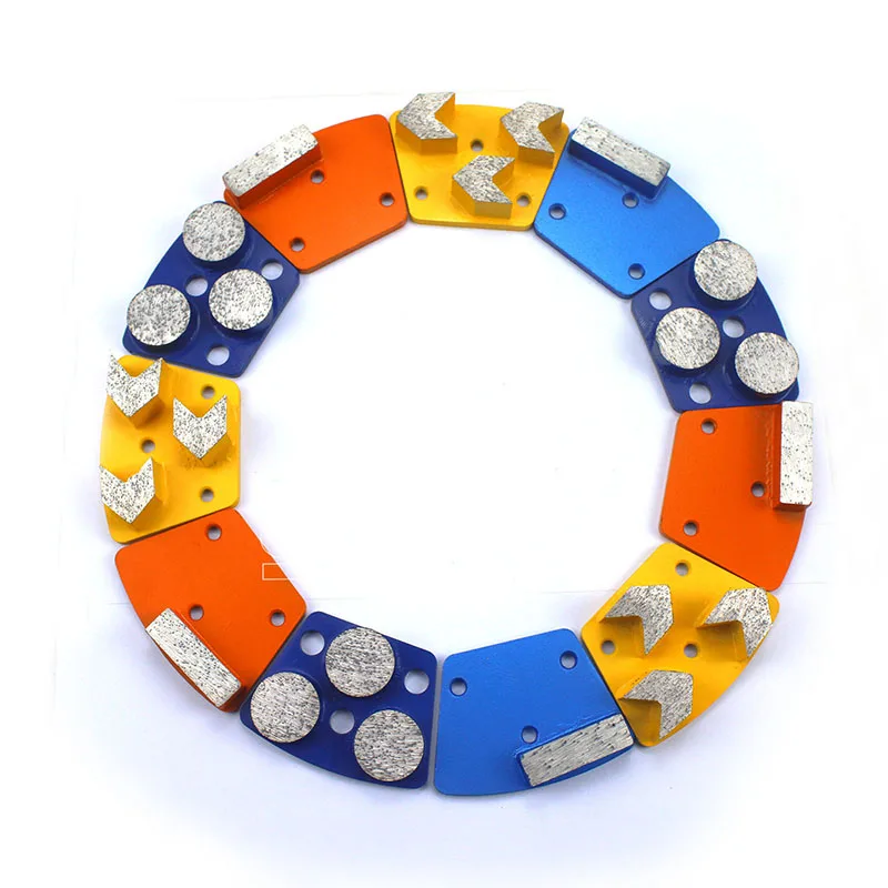 Трапециевидные алмазные шлифовальные инструменты оптом 30 #220 # мульти сегментные алмазные шлифовальные туфли для пола бетона