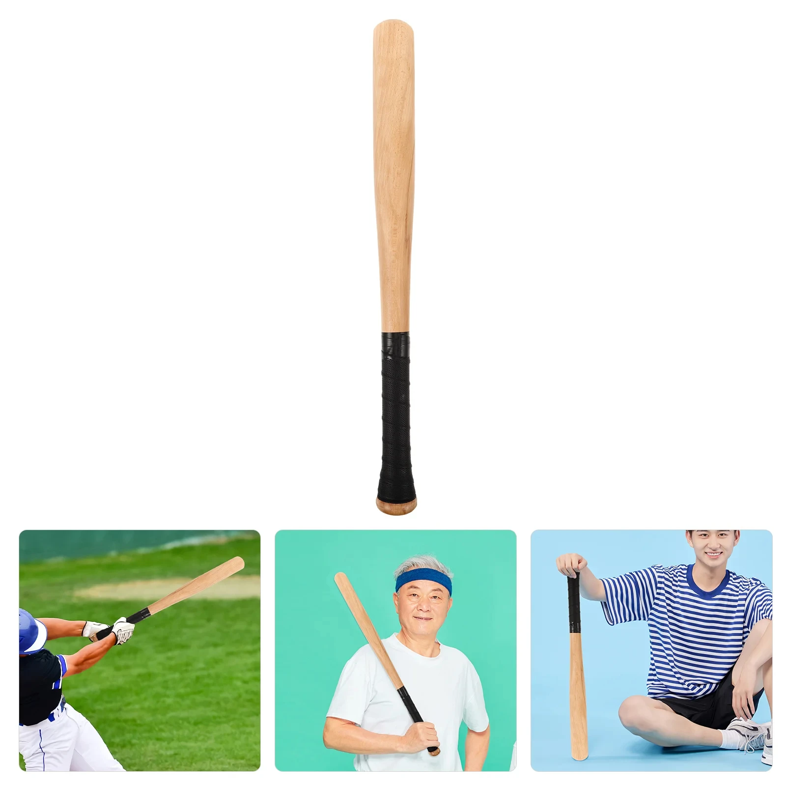 Golden Crown Professional Solid Wood Baseball Softball Bat Custom Logo Lightweight Vintage Training Bamboo Material Practice