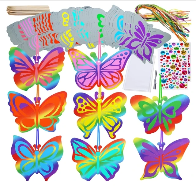 Summer Butterfly Arts and Crafts Suncatcher Kits Children Teenagers Kids Diamond Painting Kits for Girls at 4 5 10 12