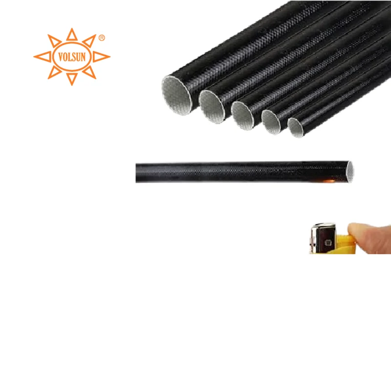 Good Flexibility 4000v Fiberglass Sleeving Factory Silicone Coated Fiberglass Sleeve