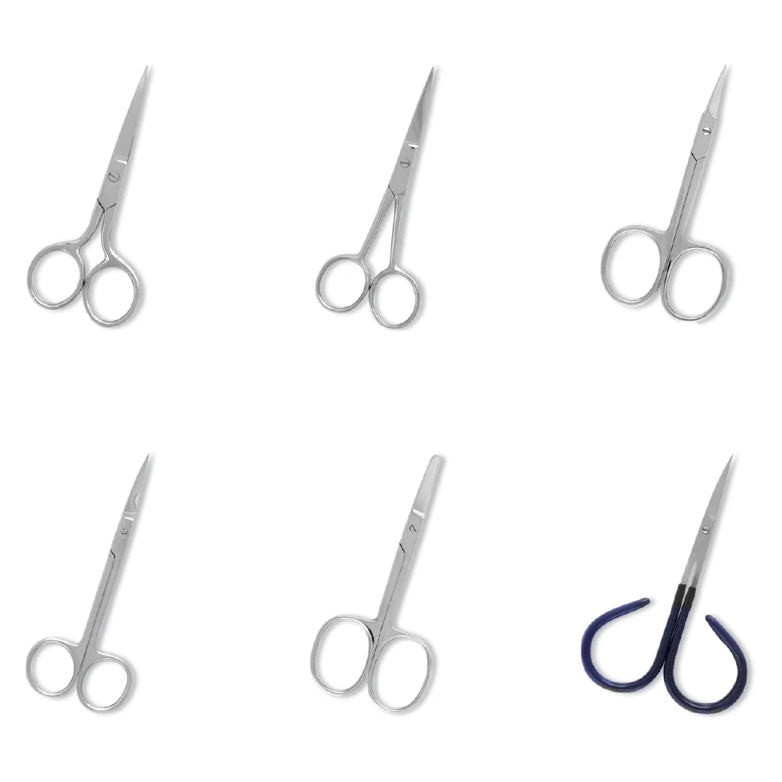 Маникюрные ножницы из нержавеющей стали Прямые острые лезвия и изогнутые для кутикулы