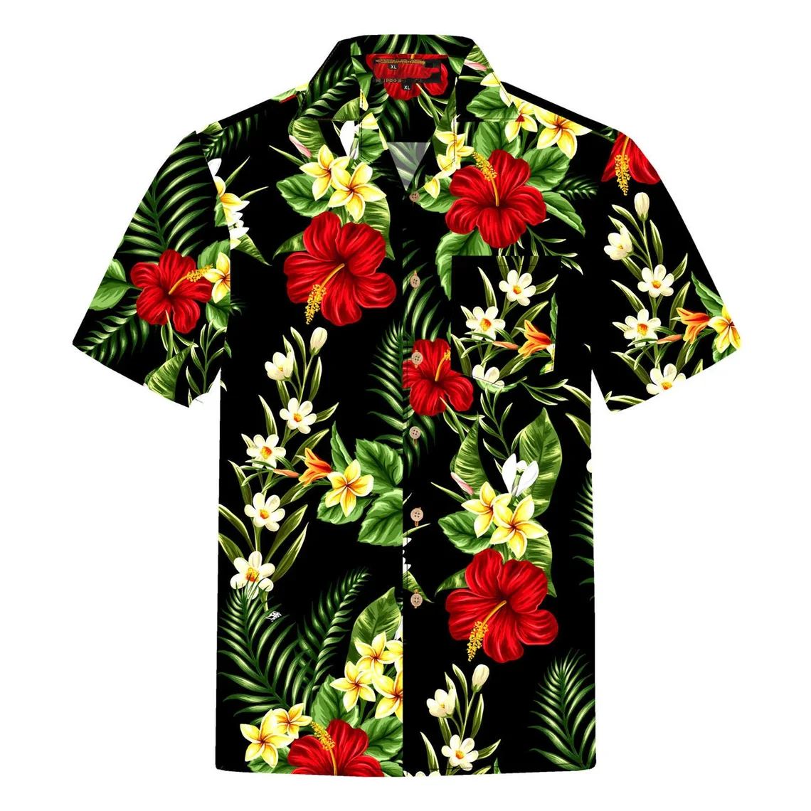 Custom Printed Vacation Floral Design Turn Down High Shirts For Men Hawaiian Shirts For Men