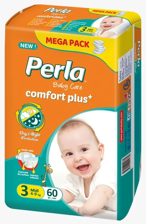 MADE in TURKEY MEGA PACK MINI EXCELLENT QUALITY DISPOSABLE PANTS (No.2)-70 PCS BABY DIAPERS