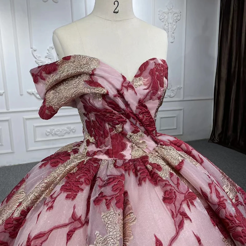 Jancember 6559 Rose Gold One Shoulder Quinceanera Dress