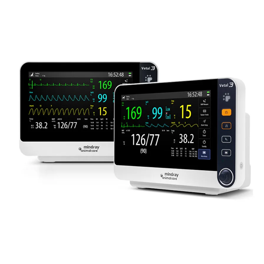Mindray Vetal 3 Portable Veterinary Monitor System Animal Clincal Ecg
