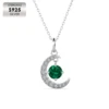 925 Silver 18k White Gold Plated May Birthstone Necklace