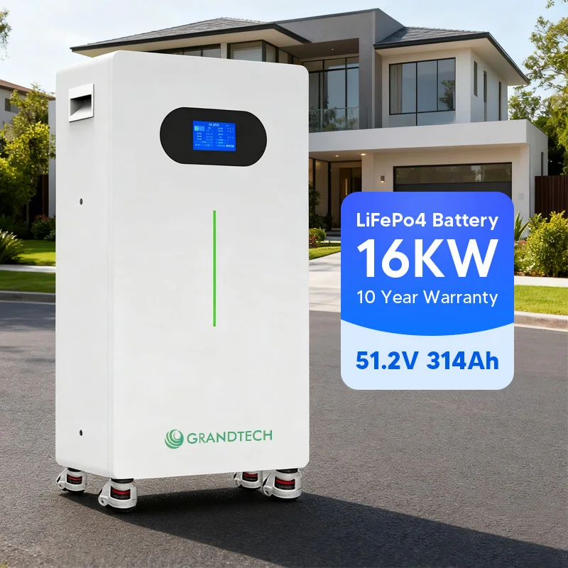 48V 300Ah Újratölthető Lítiumion Akkumulátor, akár 16 egység párhuzamosan, 257 kWh, beépített intelligens BMS, megszakító, biztosíték, LIFEPO4 Akkumulátor