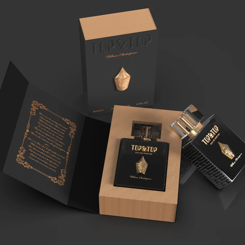 Custom Design square Paper Cardboard Carton Empty Luxury Gift Essential Oil Perfume 30ml 50ml 100ml Bottle  Packaging Box