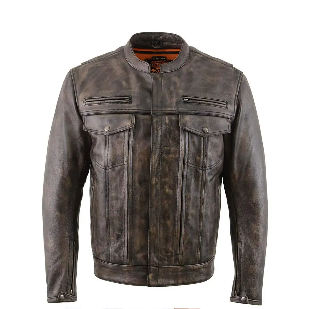 Customizable Men's Winter Leather Jacket Best Quality Natural