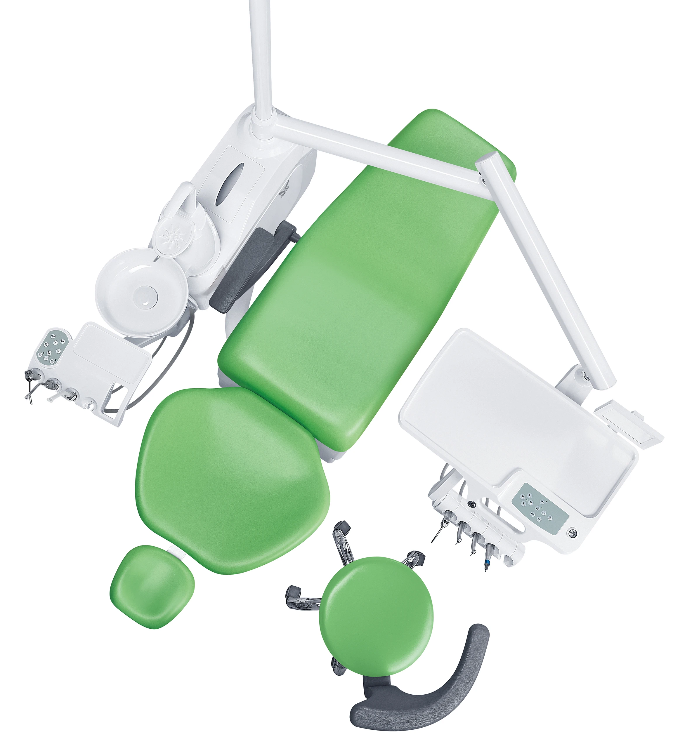CE and ISO Certified Dental Chair With Rotatable Side Box