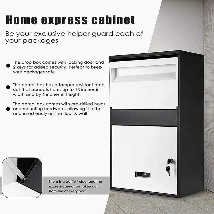 Lockable Wall Mounted Mailboxes Letterboxes Stainless Steel Metal