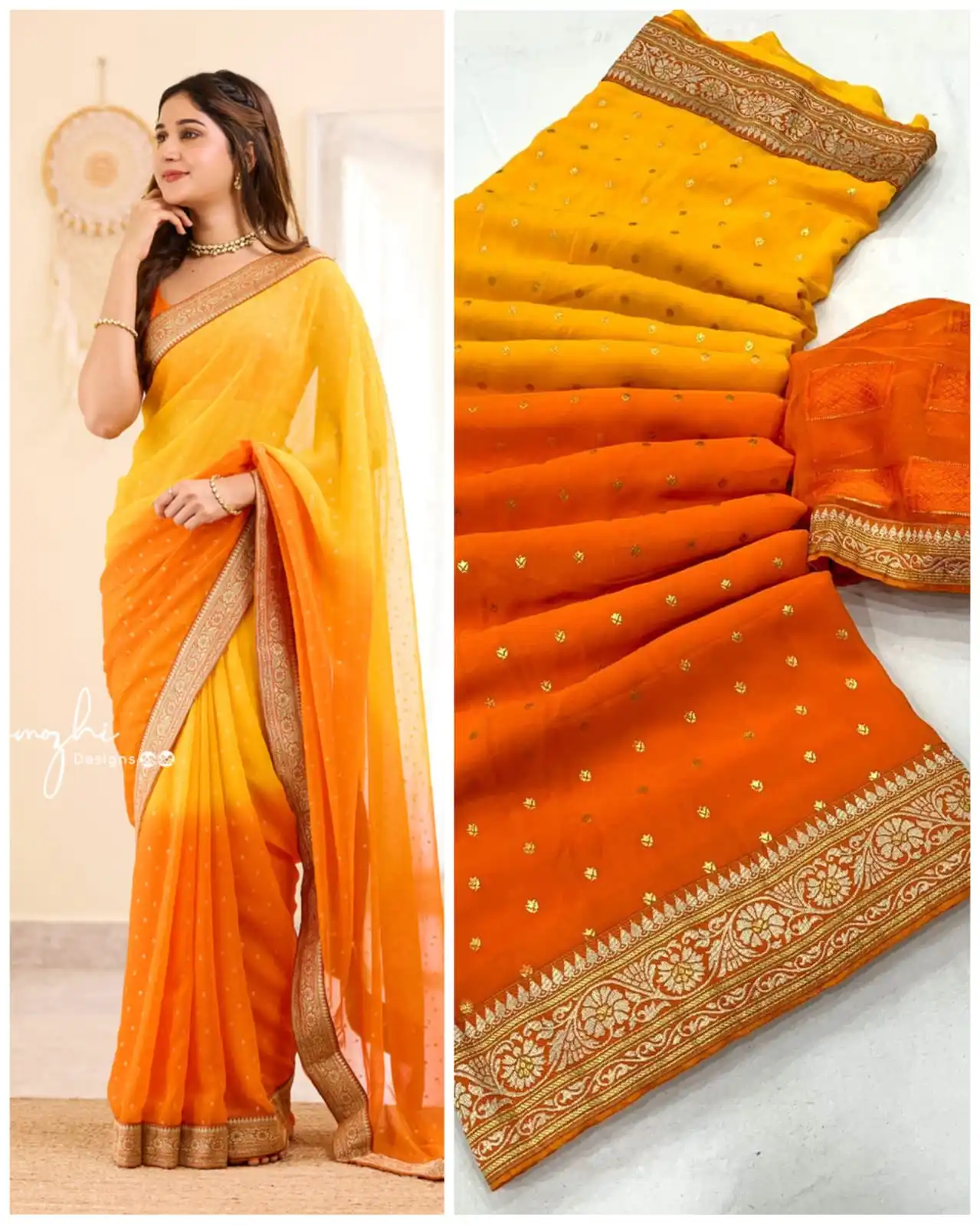 High Attractive New Design and Silk Fabric with Weaving Women Saree for Wedding Party Wear From Indian Supplier