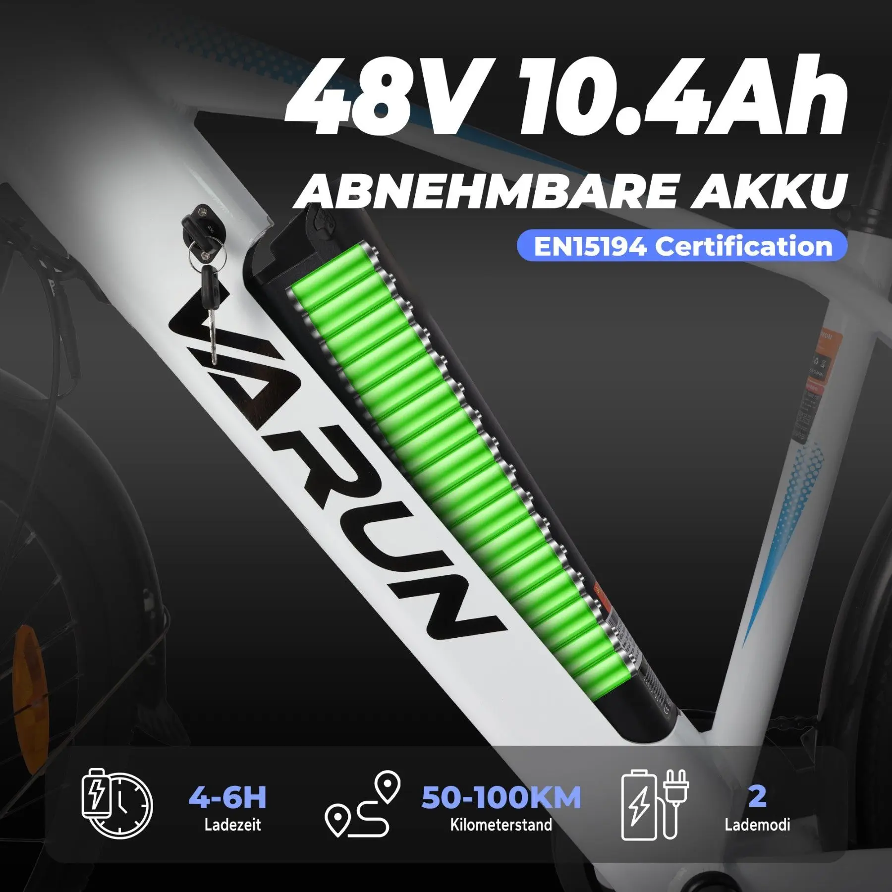 Elektrofahrrad 27,5 x 4 250W Bürstenlosmotor 80Nm Drehmoment 128km Reichweite