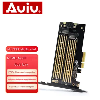 M.2 NVMe M2 SSD to PCIe 3.4*4 Solid State Drive Hard Disk Adapter Riser Expansion Card 2242 2260 2280 22110 Full Speed 32Gbps AU