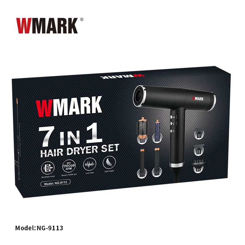 WMARK NG-9113 7 in 1 Professional Hair Dryer - 110000RPM High