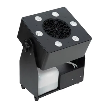 90W Bubble Fog Machine DMX512 Remote Control with 6pcs 4W RGBW LED Smoke Bubble Machine for Wedding Party Stage Effects