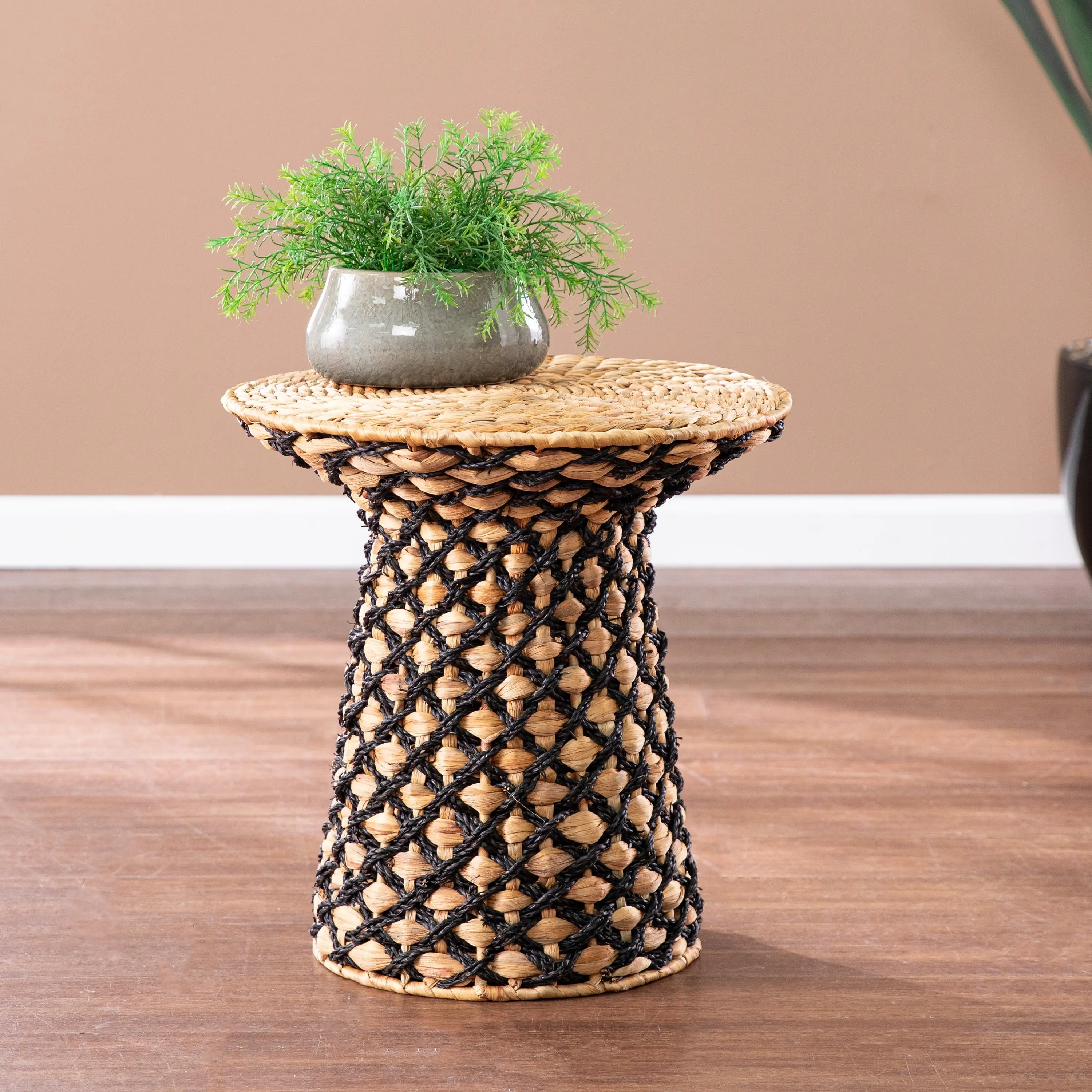 Handmade Water Hyacinth Bedside Tables - Eco Friendly