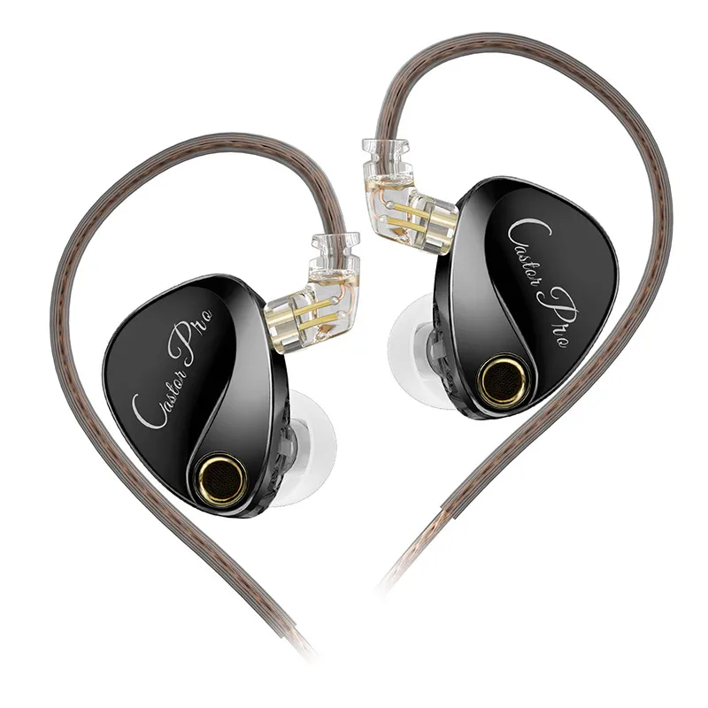KZ Castor Pro Wired In-Ear Earphones With Adjustable Dual 10 mm Dynamic Drivers Headset Custom HIFI Sound Quality Gaming Earbuds