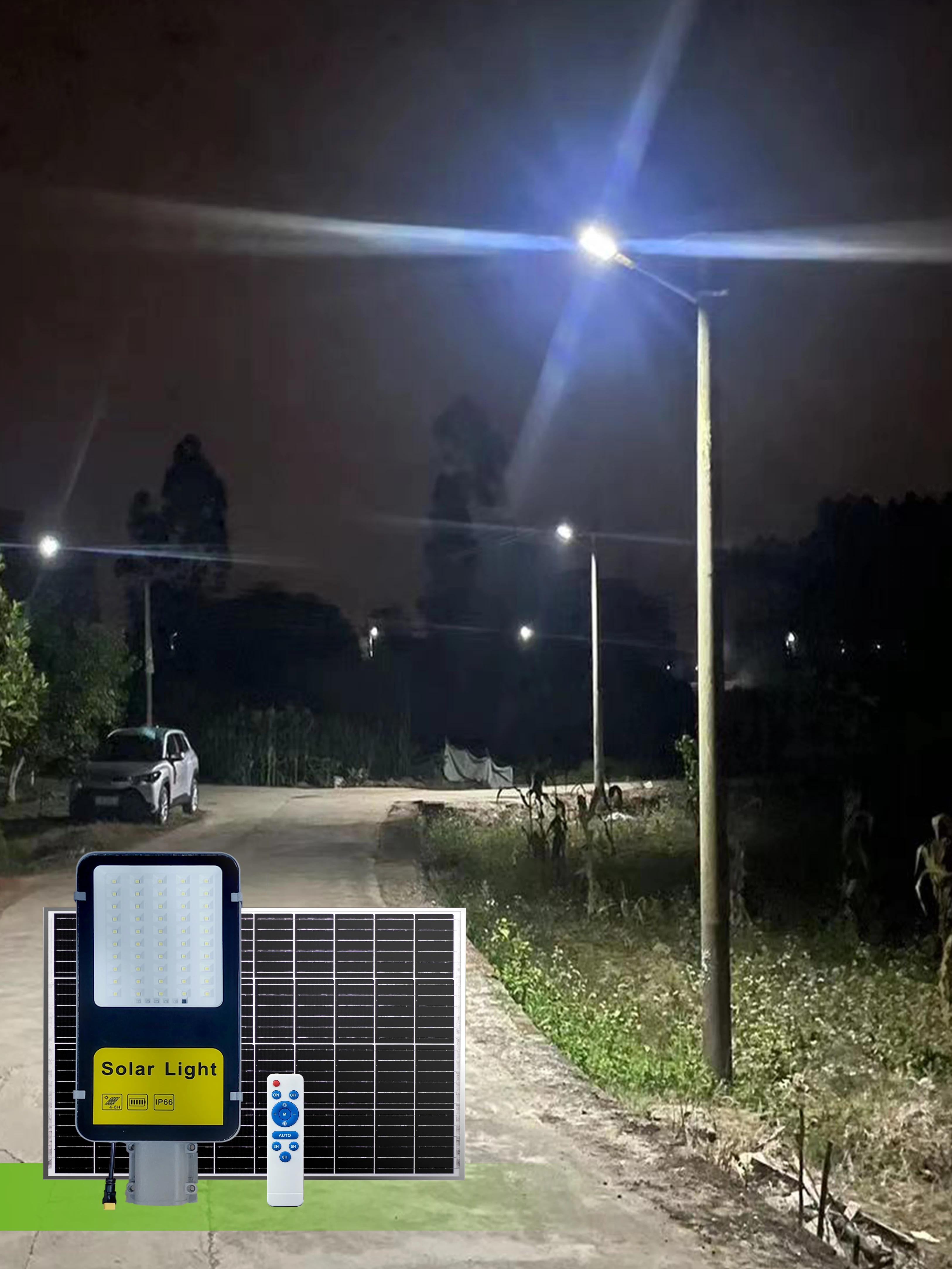 Outdoor Waterproof IP65 Solar Powered Led Street Lights 12H For Street Road Lighting
