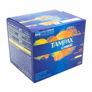 For Tampax Pure Cotton Tampons 22 Count Multipack Regular/Super Absorbency Leak Guard Braid Breathable Cloth Sanitary Napkin