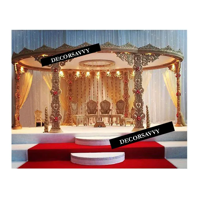 Rajdarbar Mandap Theme Grand Fiber Mandap Set Bollywood Wedding Mandaps