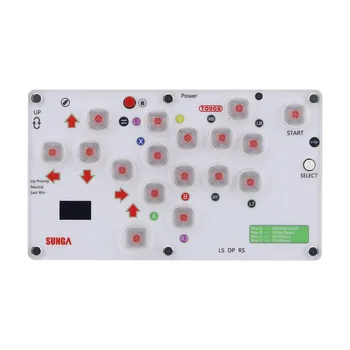 SUNGA 17-Button Mini Arcade Fight Stick Gaming Controller for PC