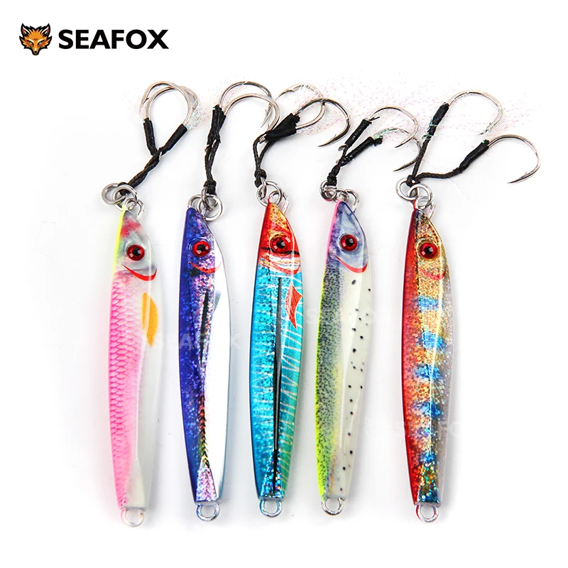 Seafox 2025 3D Printed Glow Jigging Lure 40g 60g 80g with Assist Hook 3D  Eyes for Tuna Major Saltwater Fishing| Alibaba.com