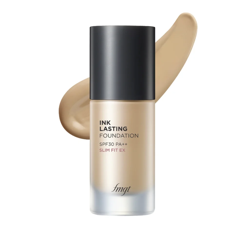 THEFACESHOP FMGT Ink Lasting Foundation Slim Fit N203 Mineral Pressed Powder Sunscreen Matte Moisturizing Cream Face Skin Care