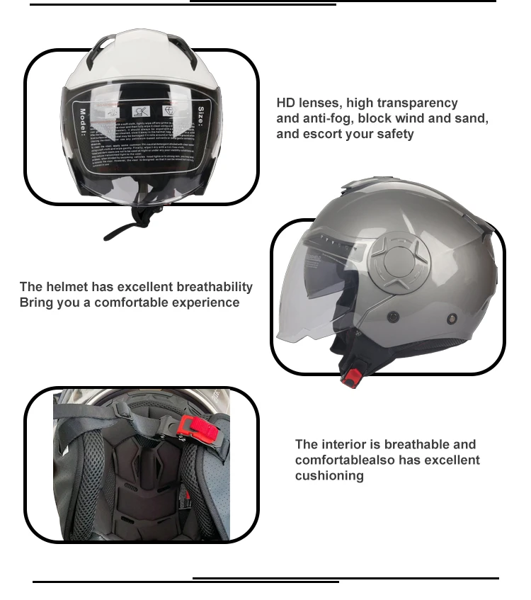 Ece 2206 Certified Motorcycle Helmets Highquality Unisex Adult Retro