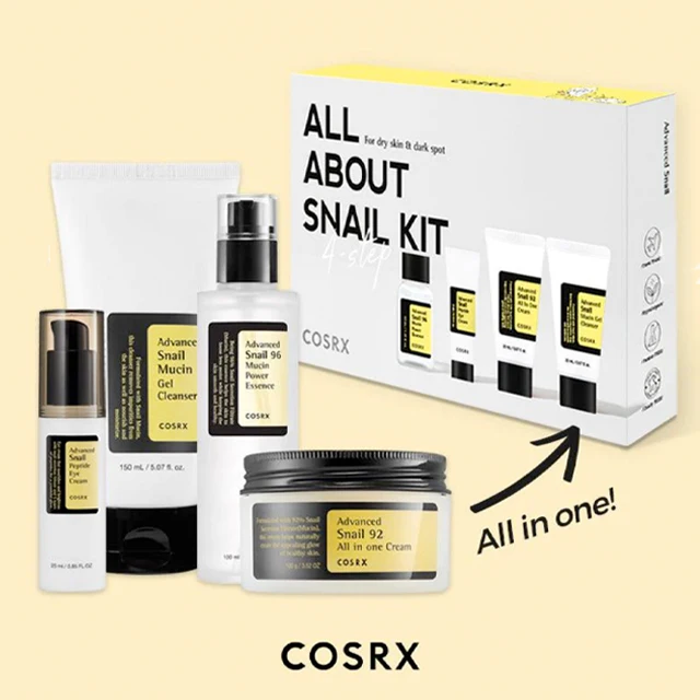 Cosrx Rx Advanced Snail Kit Korean Skin Care Cosrx Snail Mucin Essence All In One Cream Eye