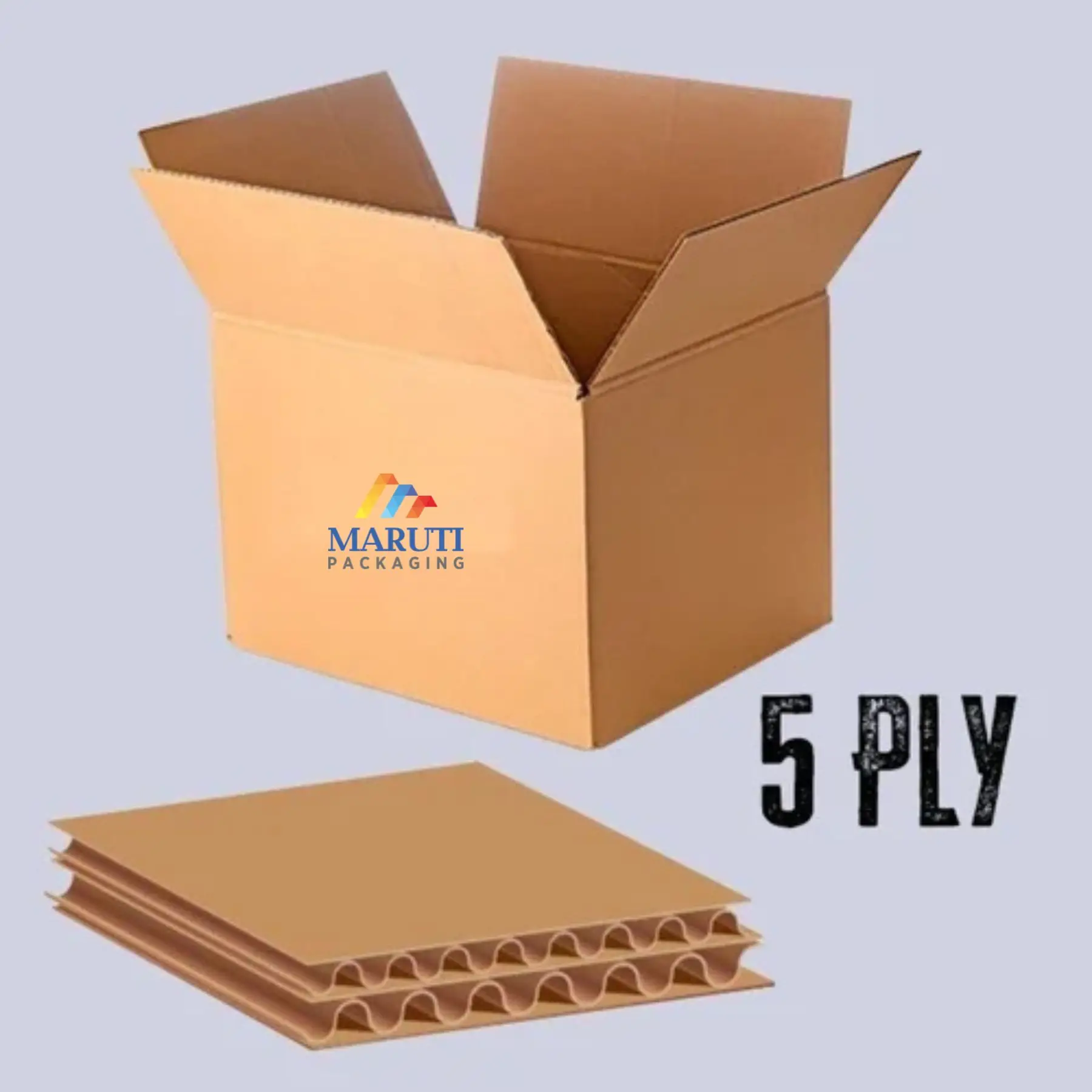 Custom Printed Durable Corrugated Packaging Box Portable Bulk Carton for LCD TV Shipping & Storage