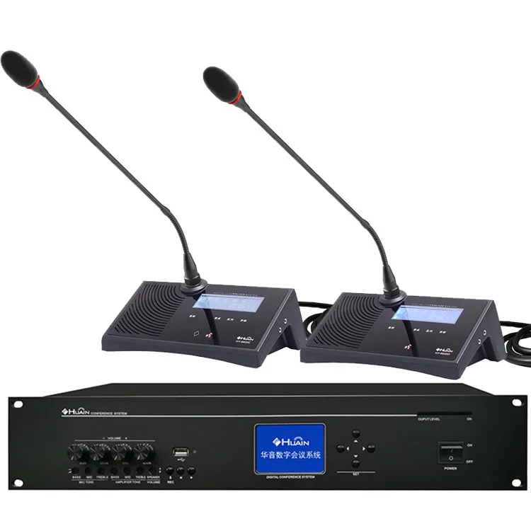 HUAIN Table Meeting Room Wired Conference System Microphone Devices with Loudspeaker