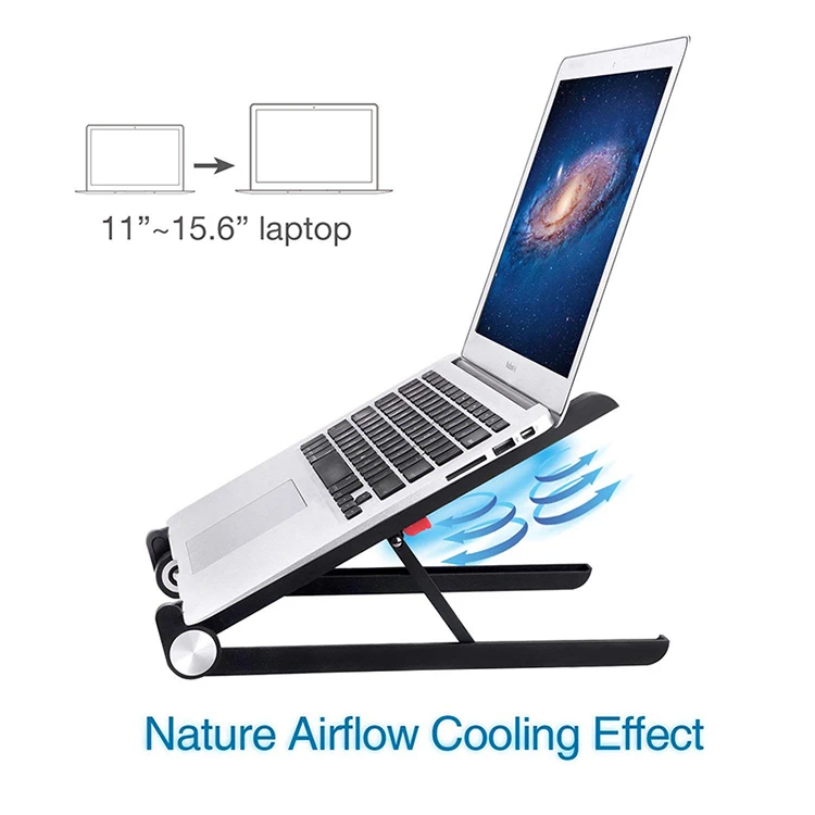 Ультралегкая односекундная портативная складная подставка для ноутбука Alluninum, регулируемая подставка для ноутбука 11-17 дюймов, ноутбуки