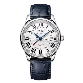 Swiss IW Watch for Men Waterproof Multiple Time Zone Mens SEI KO Mechanical Watches Top Brand Luxury Automatic Wristwatch Reloj