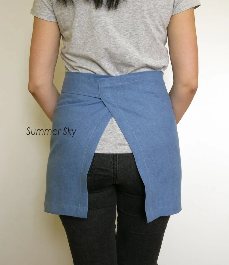 New Waist Apron 202425 Half Waist Apron Cooking Cafe Shop Waiter Half