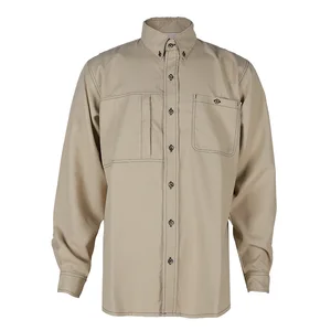 Customized Cotton/Nylon Fire Retardant FR Long Sleeve Shirts for Worker Mens Workwear Shirts