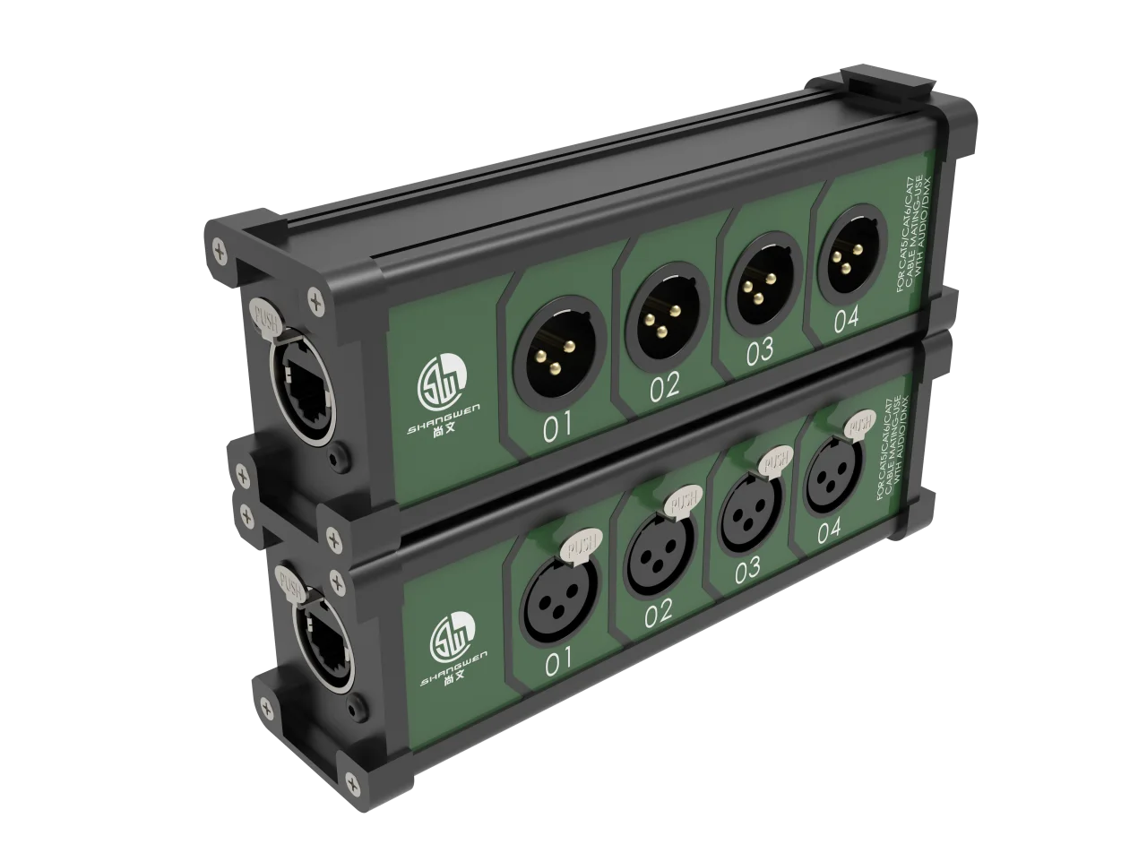 4チャネルXLR RJ45ブレイクアウトケーブルキャット5/6/7/8イーサネット