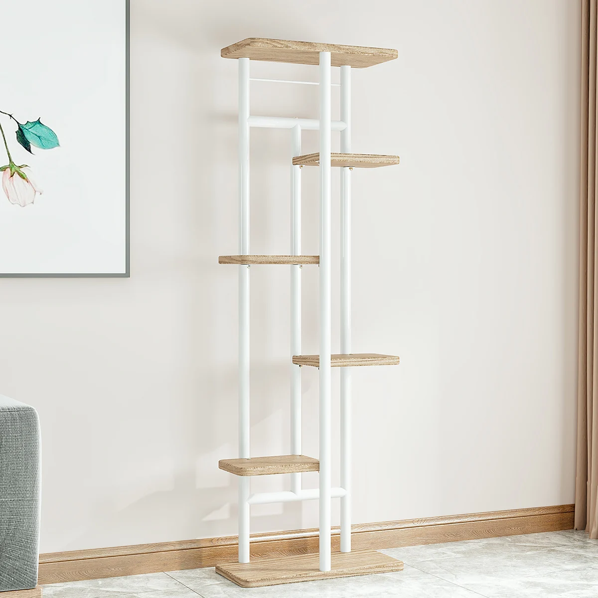 Wholesale Artificial Metal Flower Display Racks  Multilayer Wedding Flower Shelf Balcony Flower Pot Stand