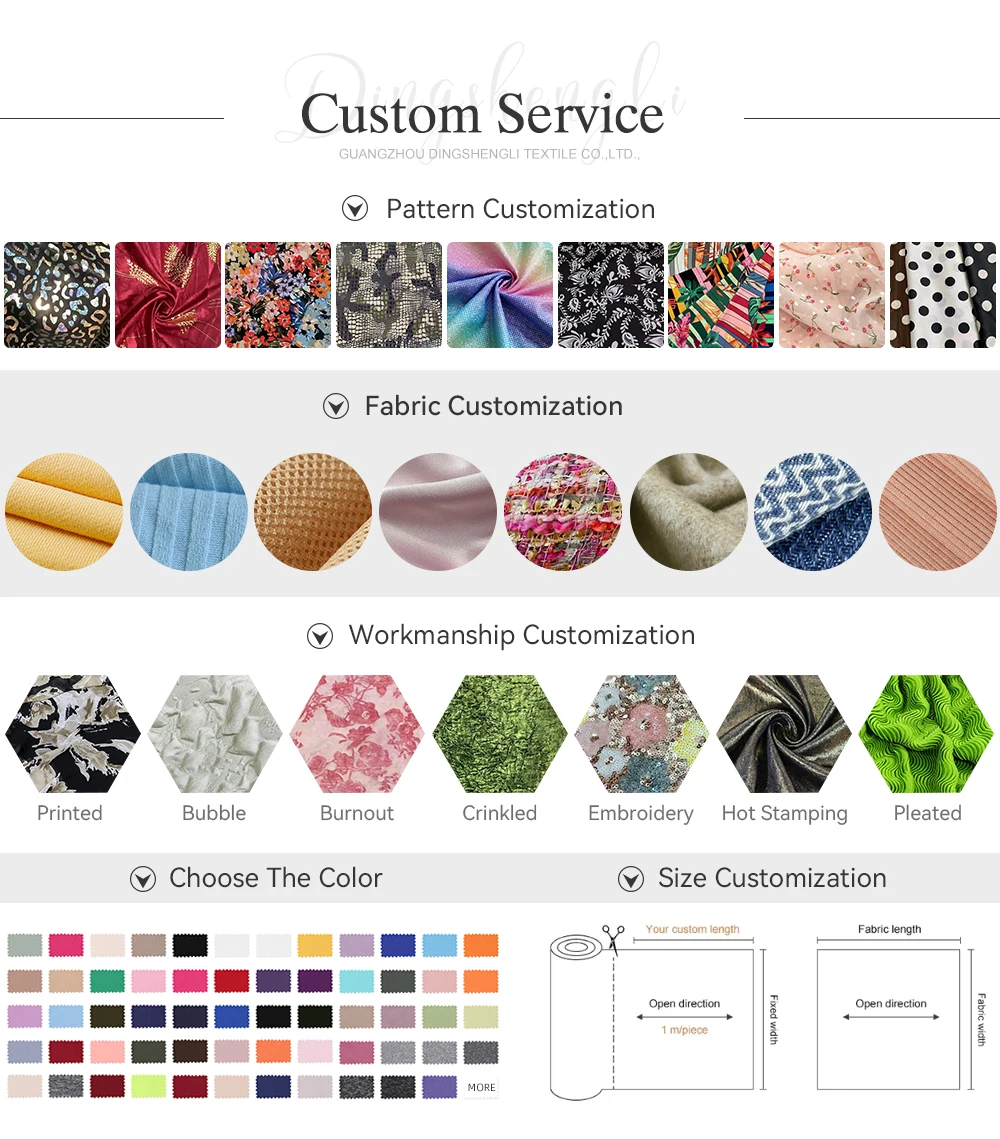Custom Color Gradual Changing Color Knitted 100% Polyester Abaya Pleated Gradient Fabric Ombre Satin Fabric for Dress