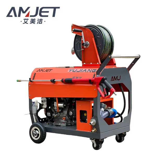 200BAR diesel gasoline high-pressure sewage cleaning machine, sewage injection machine, movable to clean sewage dirt
