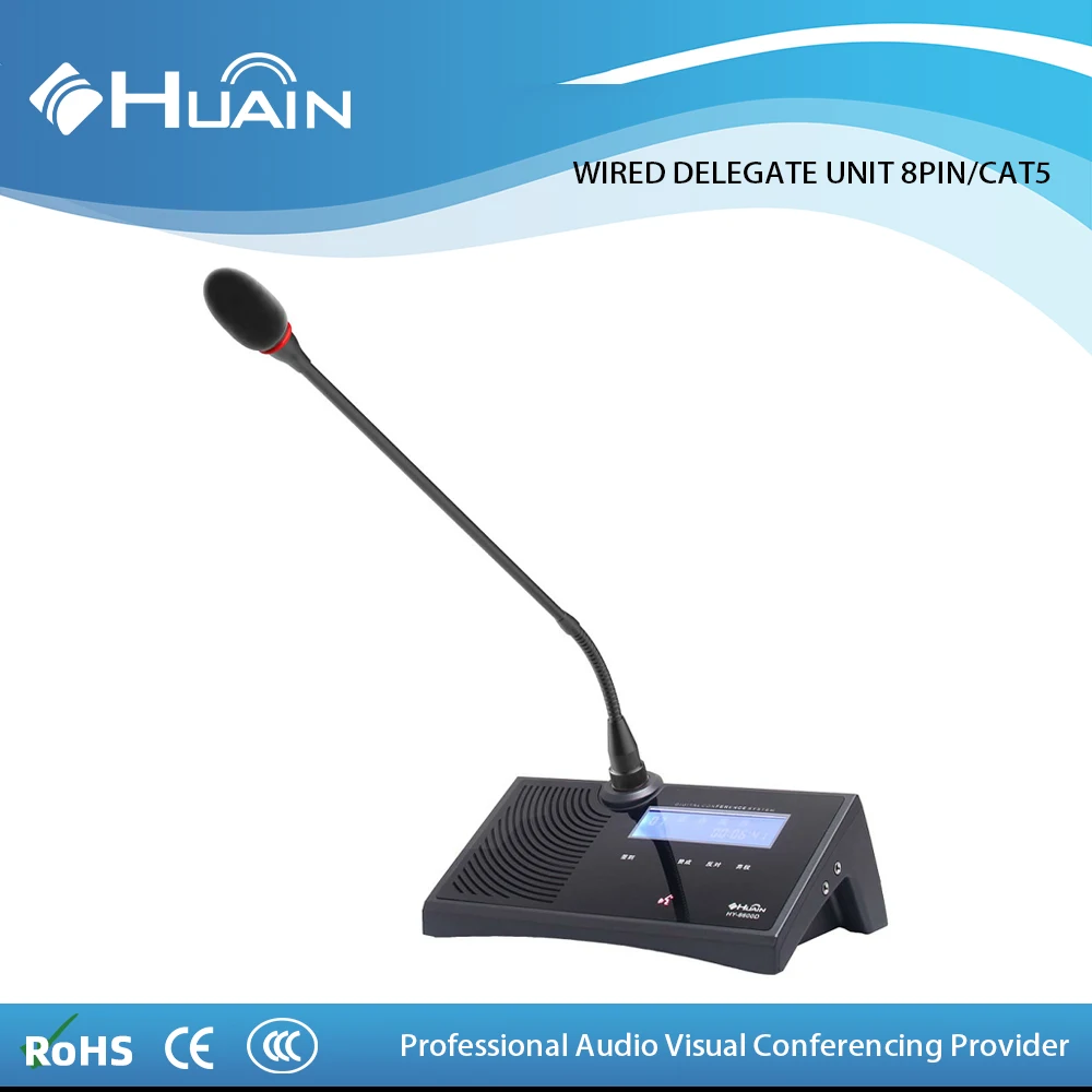 HUAIN Table Meeting Room Wired Conference System Microphone Devices with Loudspeaker