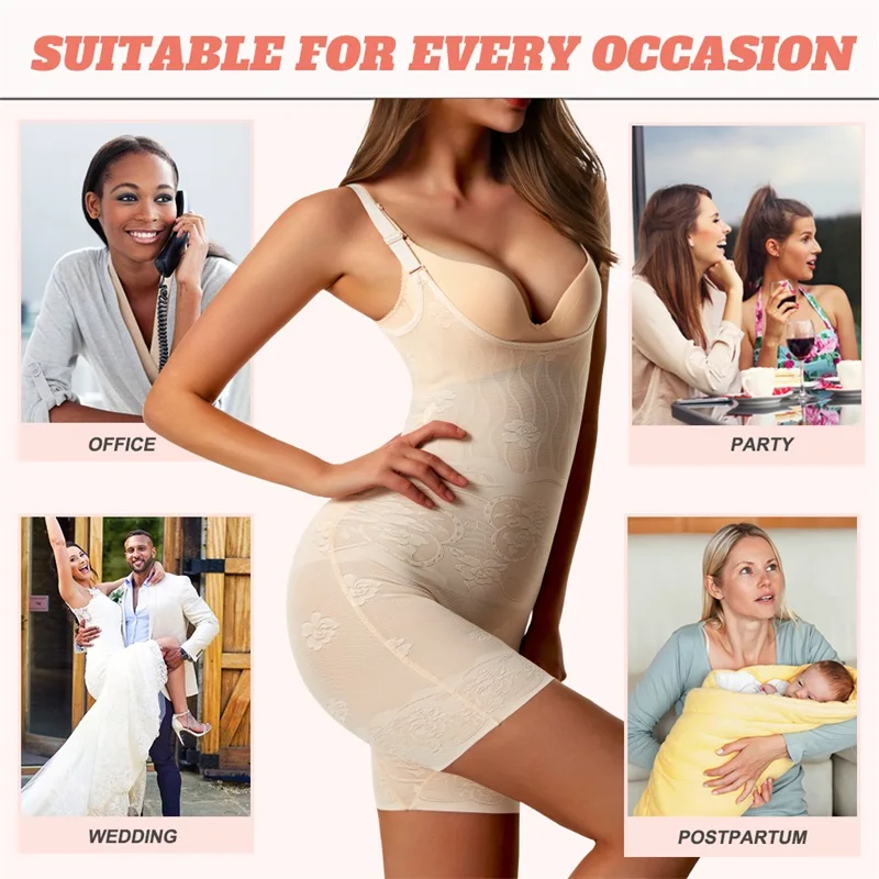Wholesale Women Tummy Body Bodysuit Booty Seamless Shaper Full Body Waist Trainer Shapewear Bodysuit