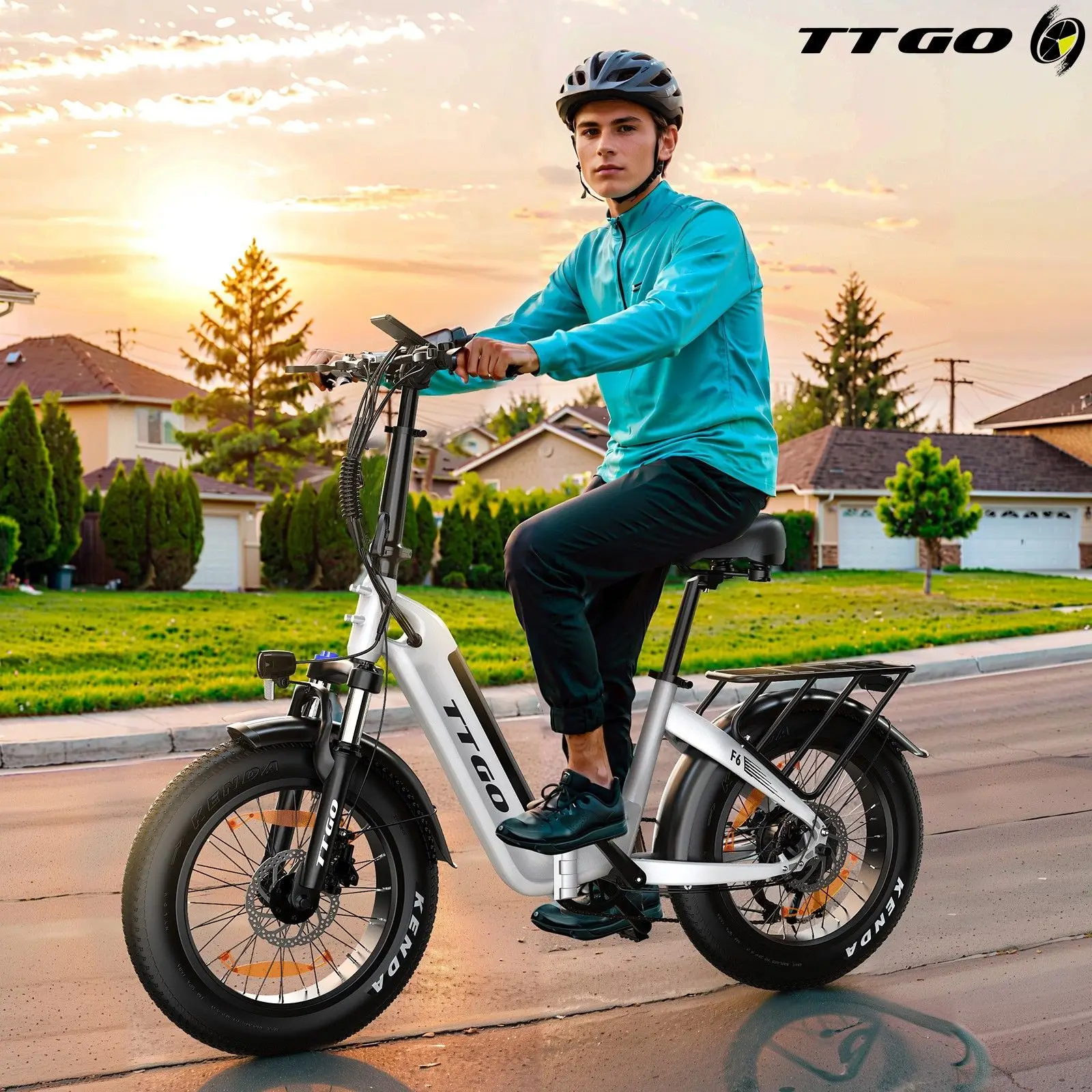 TTGO F6 Faltbares E-Bike, 250 W 45 N.M Motor, 25 Ah große Batterie