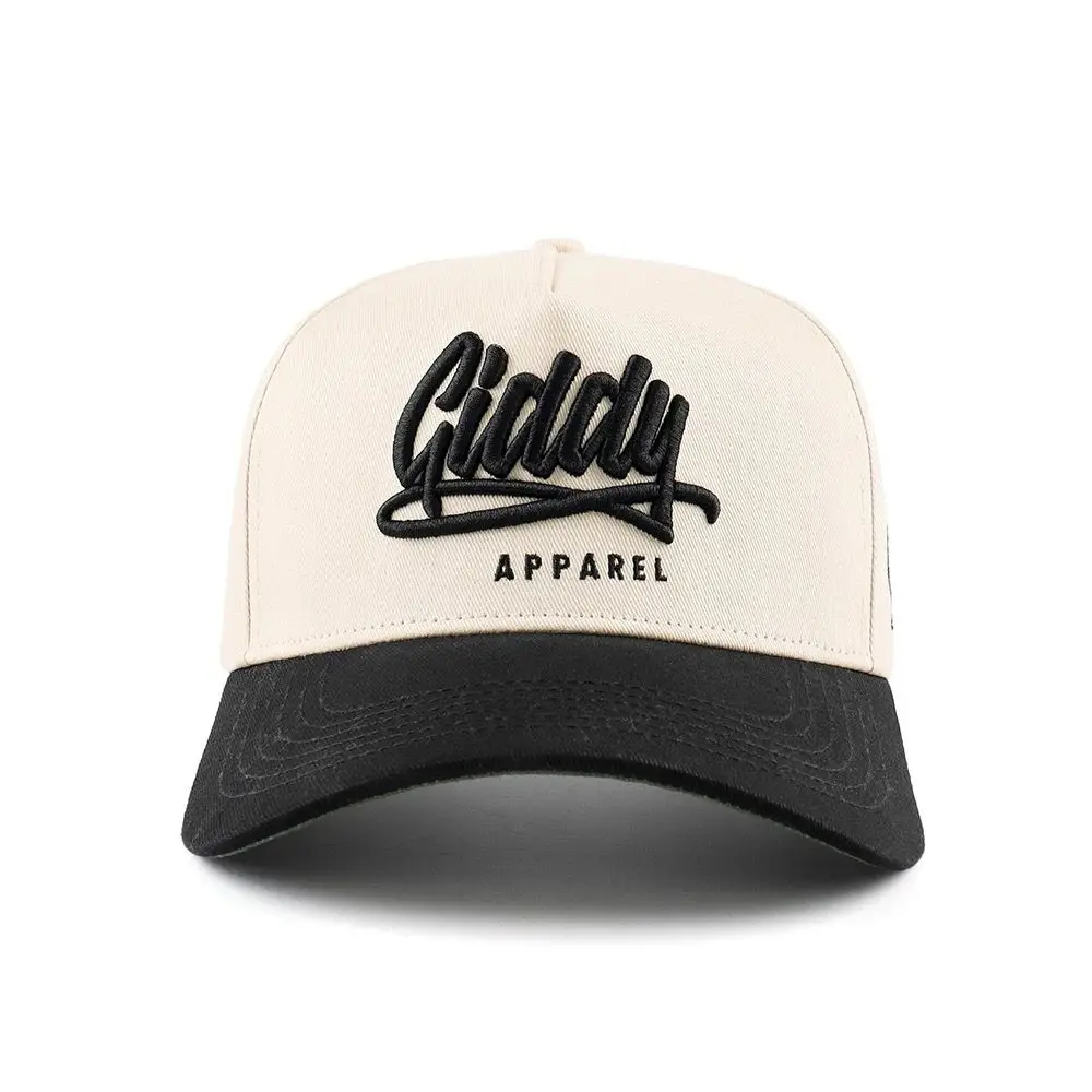 High Quality Designers Two Tone Baseball Cap Hats Custom Embroidery Logo 3 Panel Baseball Cap for Men and Women