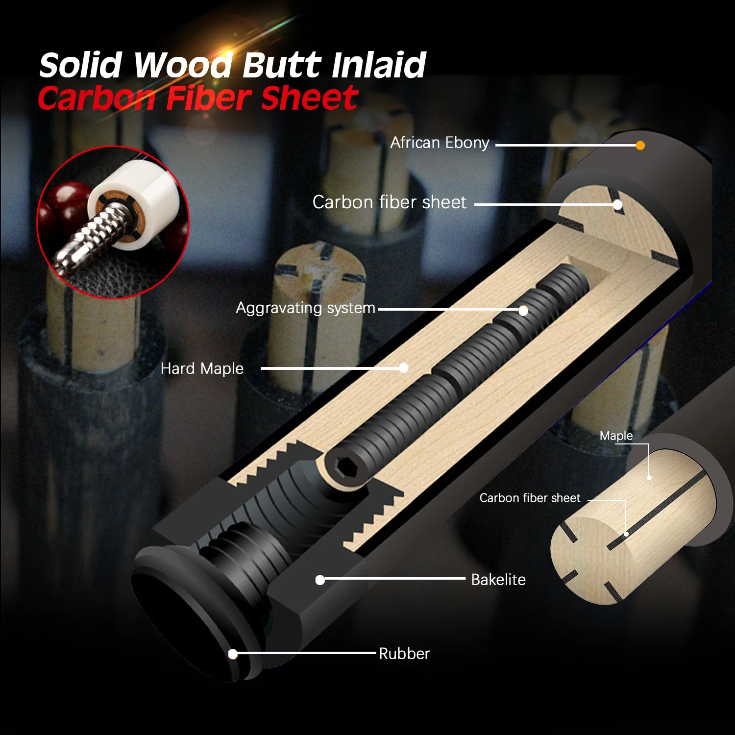 限定品　KONLLEN by J.flowers cue KL-01FB(黒) 限定品 KONLLEN by J.flowers cue KL-01FB(黒) Limited Edition